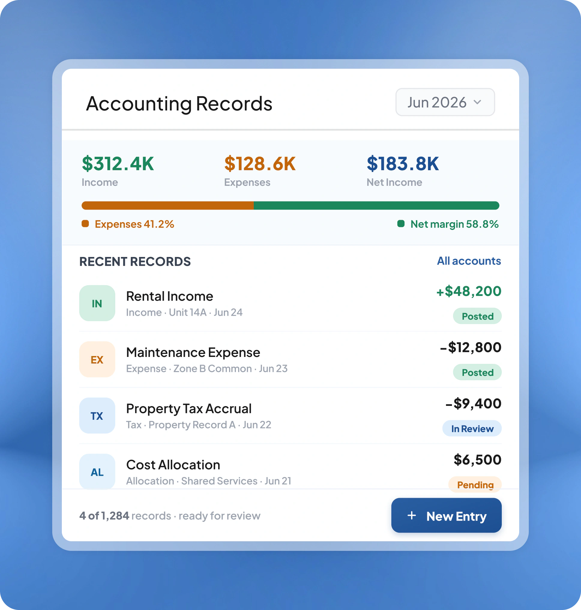 Real Estate ERP Accounting Records