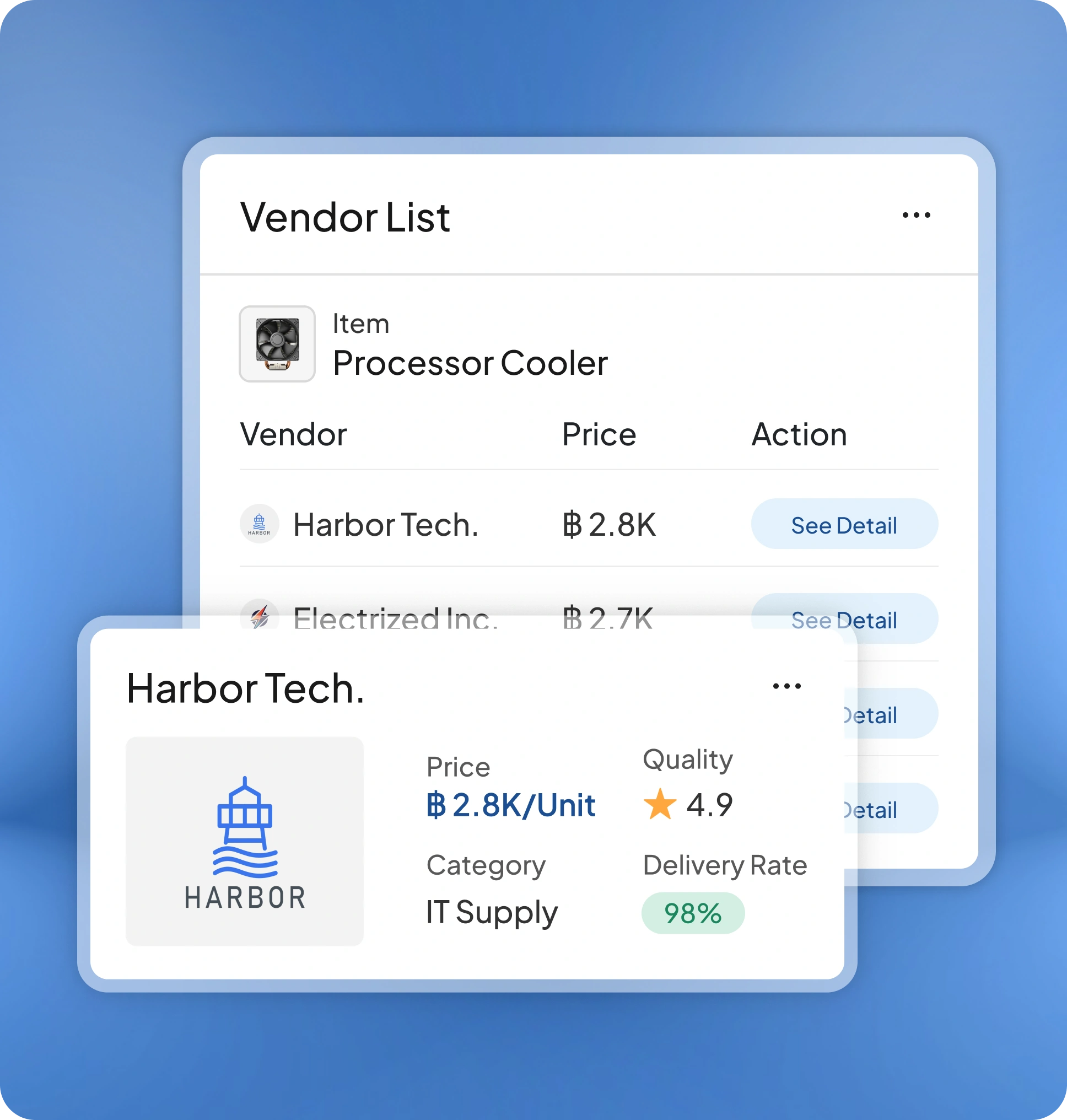 การจัดการผู้ขาย (Vendor Management) feature preview