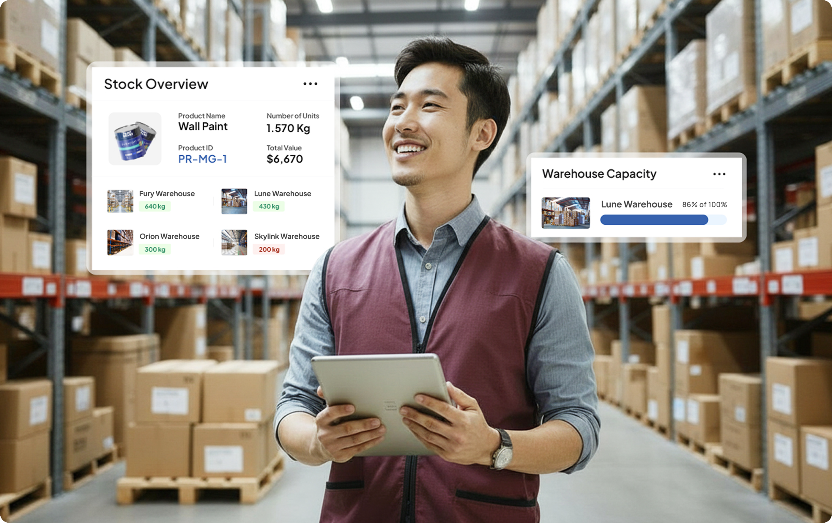 inventory management module HashMicro for Consolidated Multi-Location Dashboard