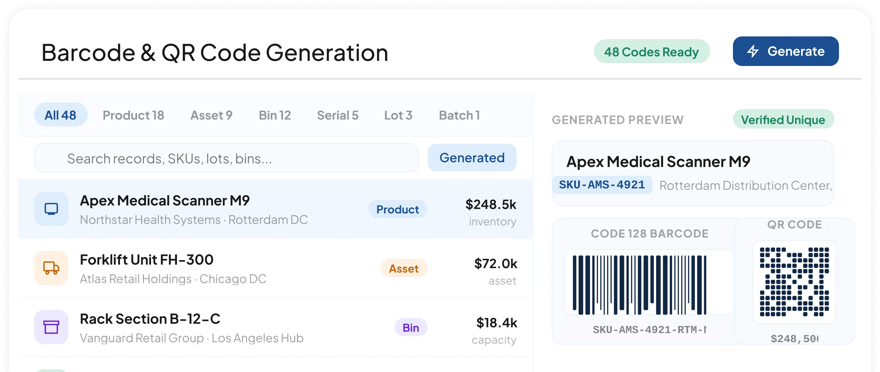Barcode and QR code generation